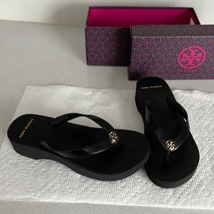 Tory Burch black sandals, worn only once